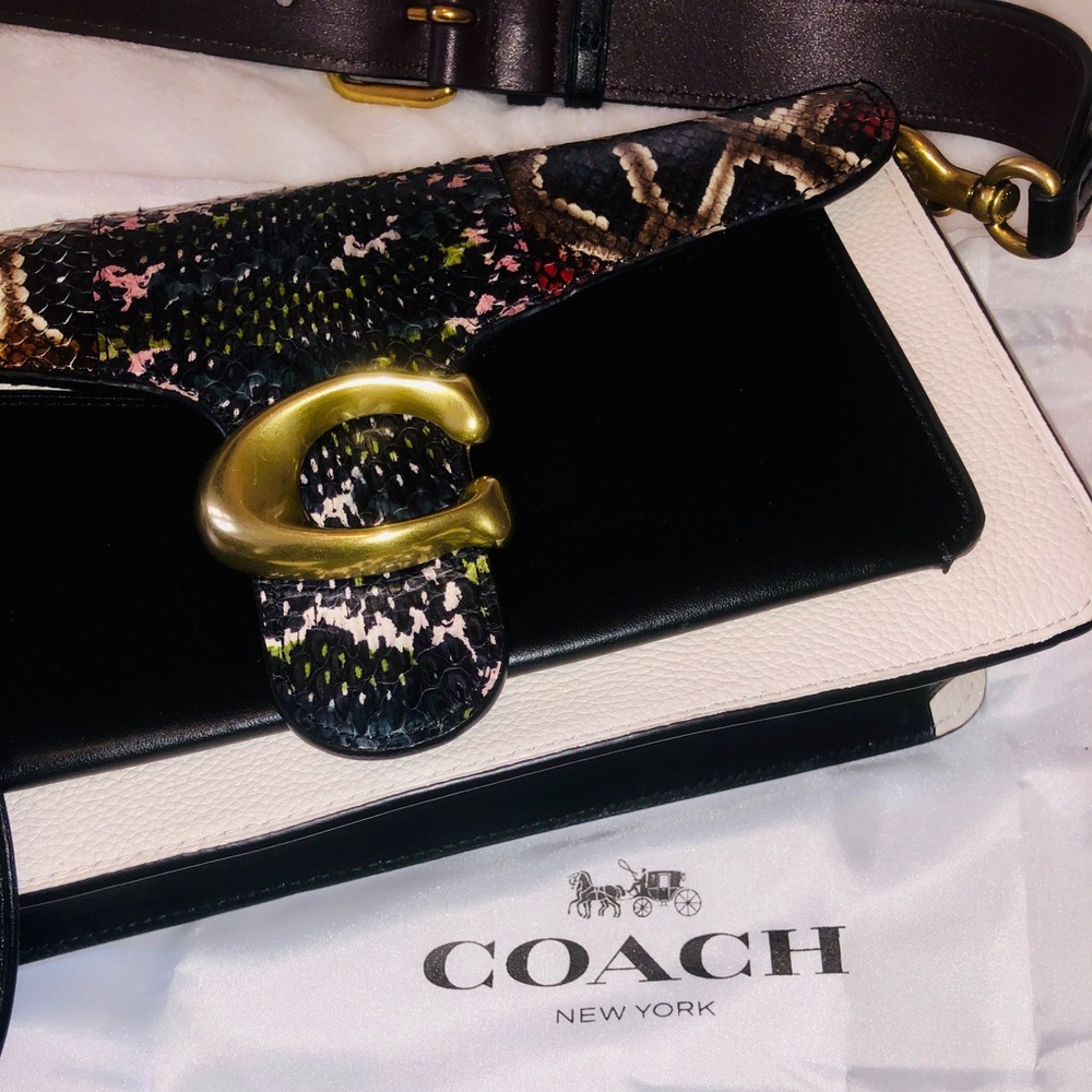 Coach Snakeskin Tabby Shoulder Bag